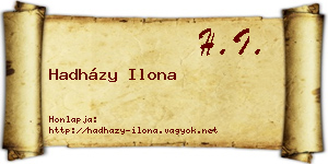 Hadházy Ilona névjegykártya