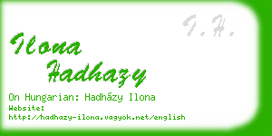 ilona hadhazy business card